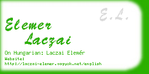 elemer laczai business card